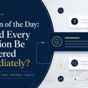 Ask SRS featured image for Syed Raheel Shahzad question of the day on whether every question should be answered immediately.