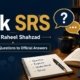 Ask SRS image showing Syed Raheel Shahzad, reader questions and the path from questions to official answers