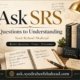 Ask SRS image showing Syed Raheel Shahzad and the reader pathway from questions to understanding