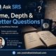 Ask SRS image showing Syed Raheel Shahzad, time, depth, better questions, reflection and serious reader discussion
