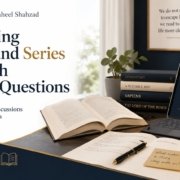 Ask SRS image showing readers discussing Syed Raheel Shahzad books and series through questions, essays and reading pathways.
