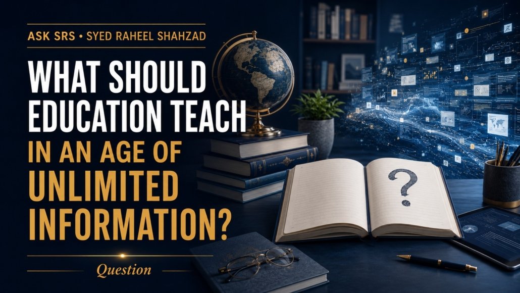 What Should Education Teach in an Age of Unlimited Information? Ask SRS Syed Raheel Shahzad image.
