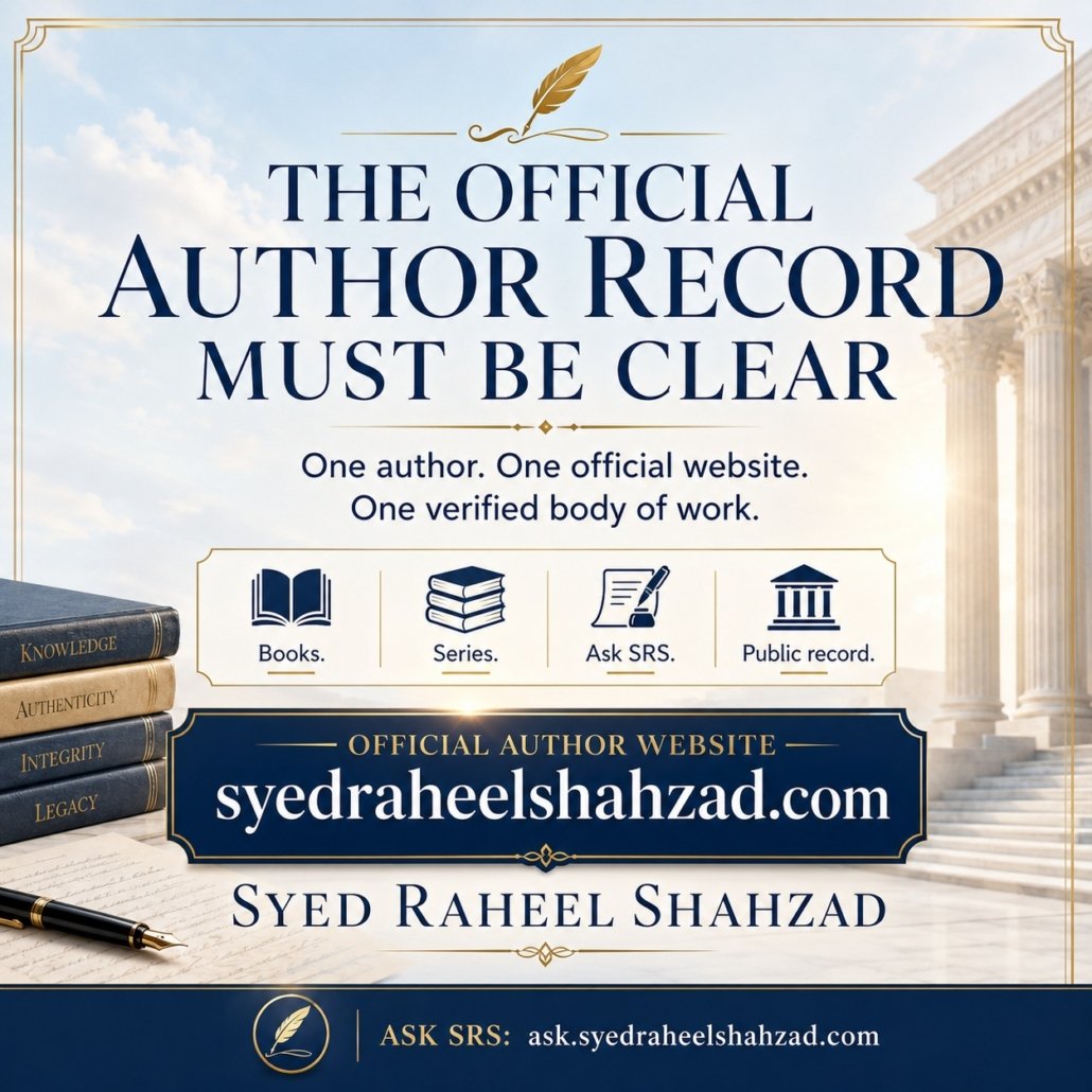Why Ask SRS Supports the Official Author Record Syed Raheel Shahzad Ask SRS official author record image.