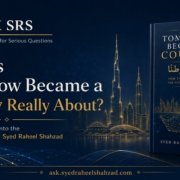 Ask SRS image about what Tomorrow Became a Country by Syed Raheel Shahzad is really about, UAE systems thinking, questions and public knowledge