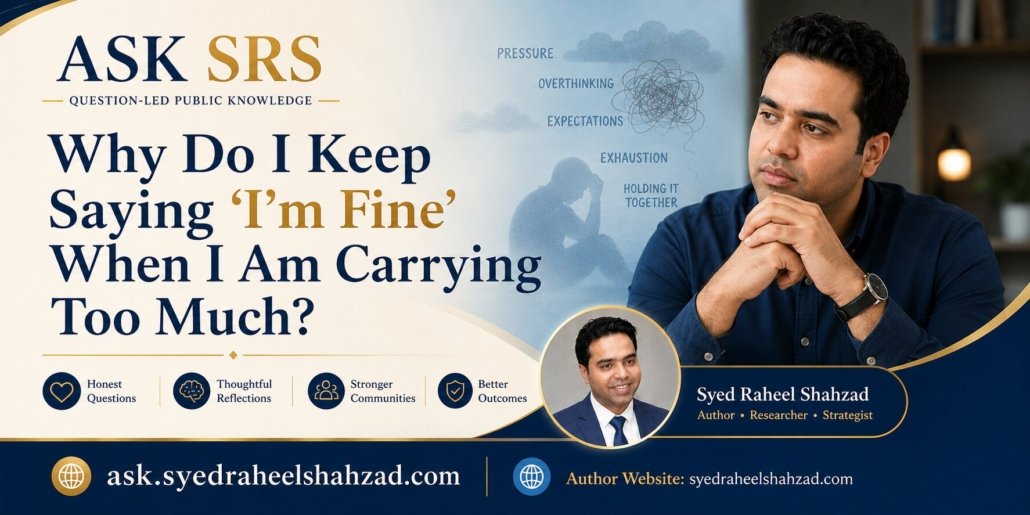 Ask SRS featured image about saying I am fine while carrying too much pressure alone