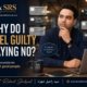 Syed Raheel Shahzad in an Ask SRS image with message notifications, asking why people feel guilty saying no