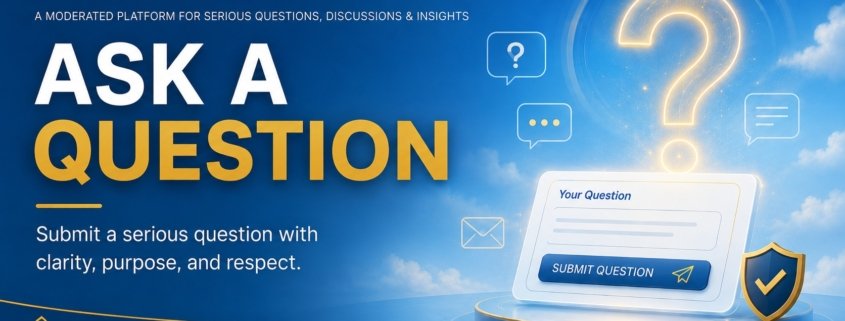 Ask a Question featured image for Ask SRS by Syed Raheel Shahzad, inviting serious questions on books, faith, philosophy, meaning and systems thinking.