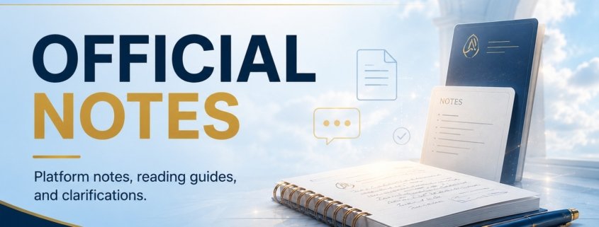 Ask SRS official notes featured image for Syed Raheel Shahzad showing platform updates, clarifications, reading guides and official statements.