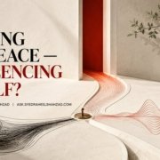 Black speech-lines tighten into a knot while a vermilion path opens into a clear waveform, representing self-silencing and truthful speech.