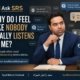 Syed Raheel Shahzad in an Ask SRS image surrounded by advice bubbles, asking why nobody really listens
