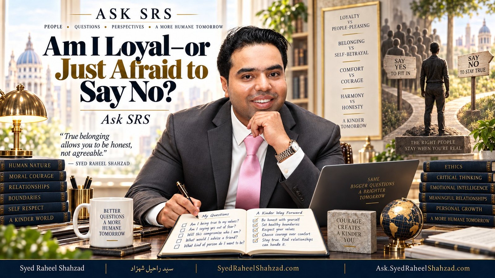 Ask SRS article with Syed Raheel Shahzad on loyalty, fear of saying no, people-pleasing, boundaries and self-respect