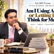 Ask SRS article with Syed Raheel Shahzad on AI dependence, independent thinking, judgment, cognitive offloading and human agency