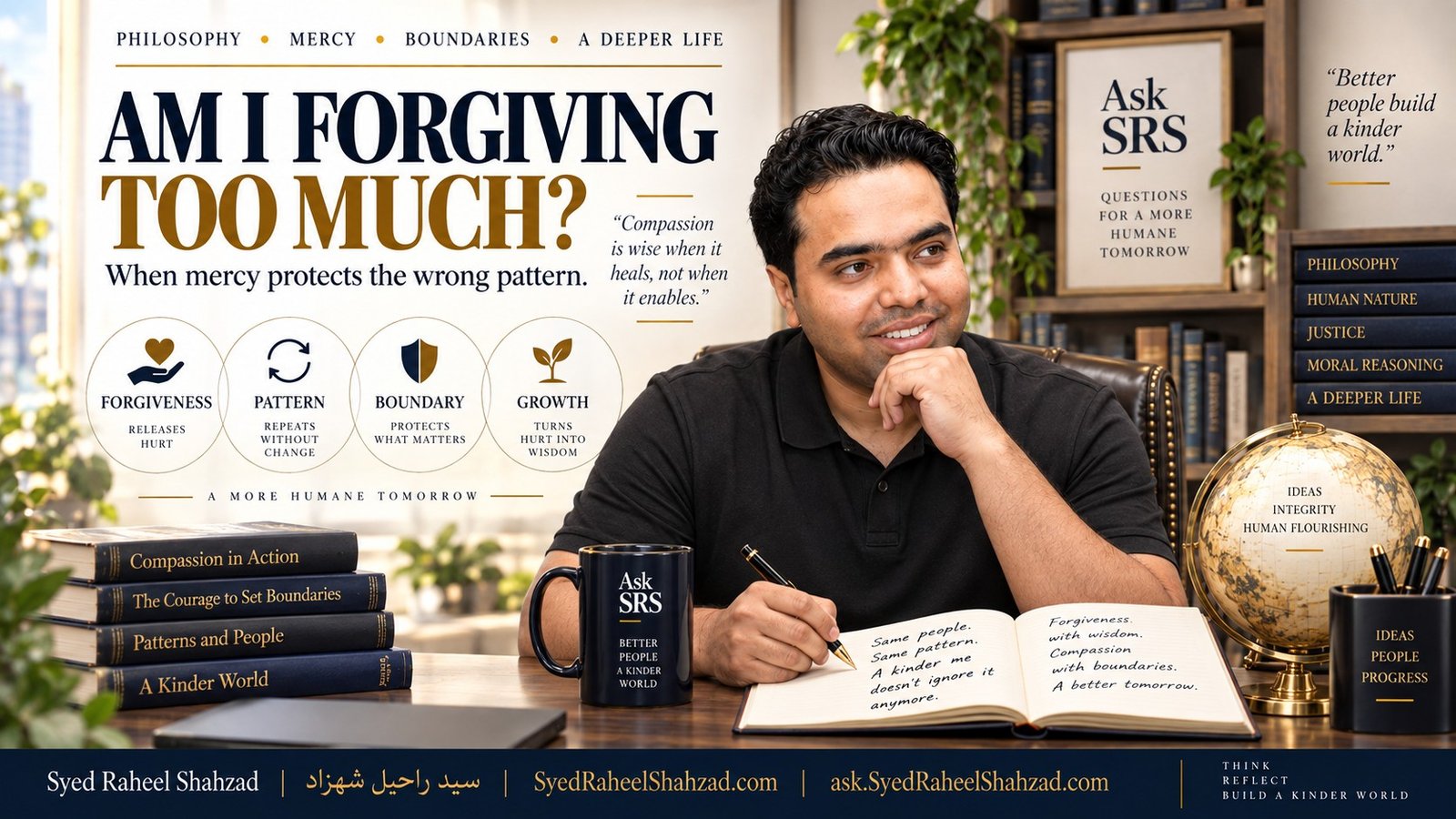 Ask SRS article with Syed Raheel Shahzad on forgiveness, unhealthy patterns, boundaries, healing and emotional wisdom