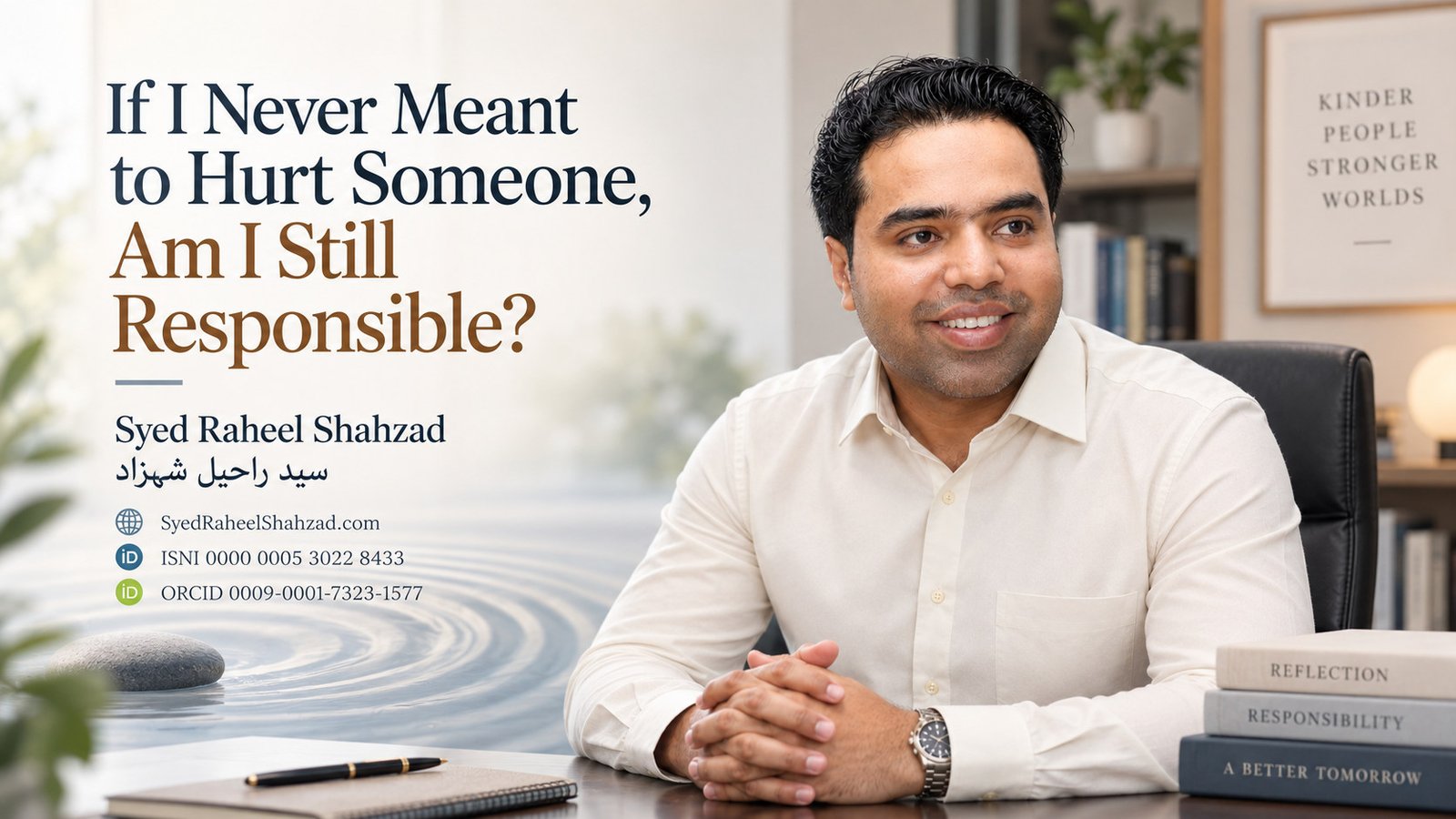 Ask SRS featured image with Syed Raheel Shahzad on unintended harm, responsibility, intention, apology, impact and repair