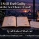 Reflective Ask SRS artwork by Syed Raheel Shahzad showing an open journal divided between what was chosen and what was lost, symbolizing guilt, grief, limits, mercy and the residue left by difficult decisions.